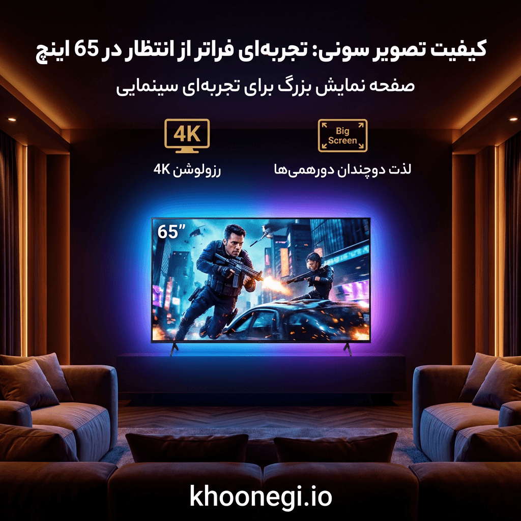 رنگ‌های زنده در تلویزیون 65 اینچ ال ای دی سونی مدل 65s30