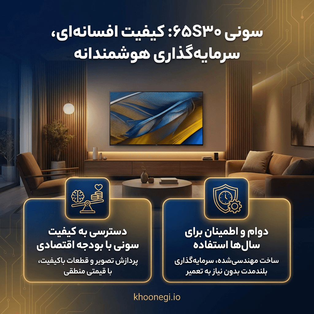 ارزش خرید تلویزیون 65 اینچ ال ای دی سونی مدل 65s30